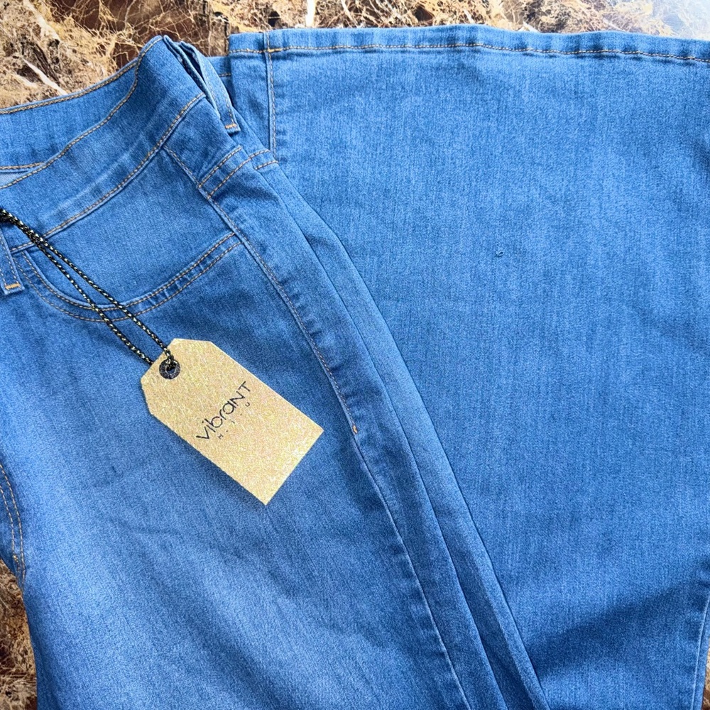 Vibrant Blue Flare & Wide Leg Jeans